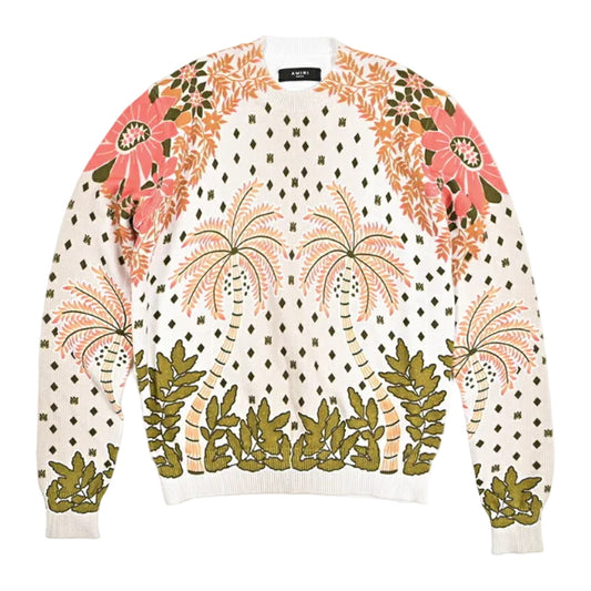 Amiri Palm Jacquard Sweater 'White'