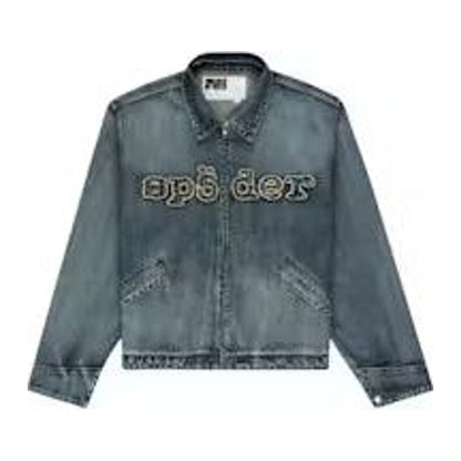 Sp5der Denim Work Jacket Light Blue Wash
