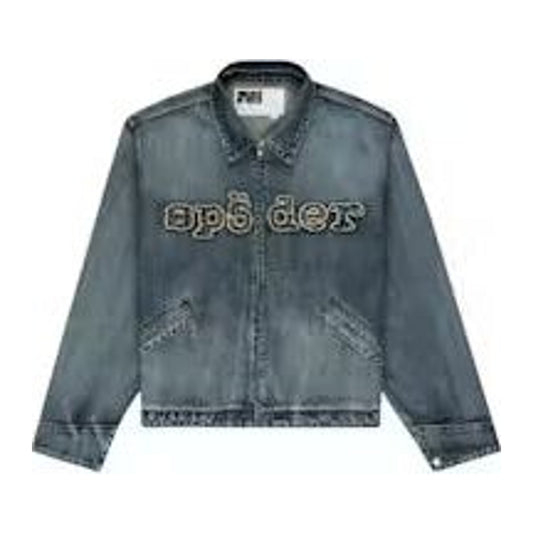 Sp5der Denim Work Jacket Light Blue Wash