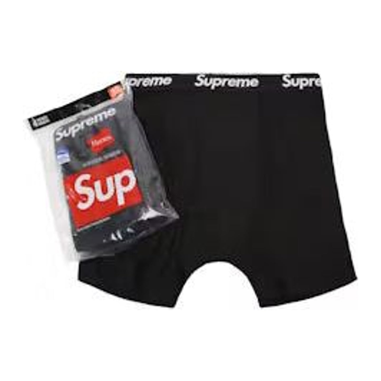 Supreme Hanes Boxer Briefs (4 Pack) 'Black'