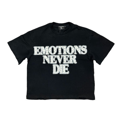 Mixed Emotion Black End Rhinestone Tee