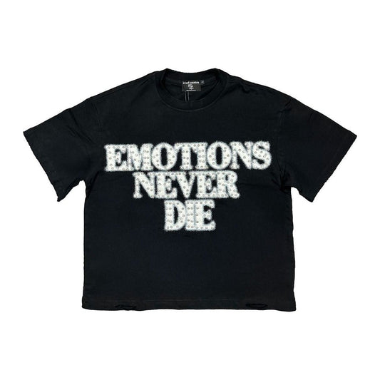 Mixed Emotion Black End Rhinestone Tee