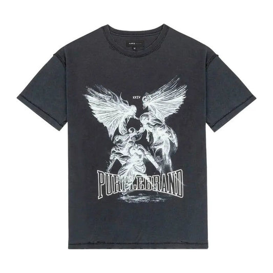 Purple Brand Textured Inside Out Tee 'Black'