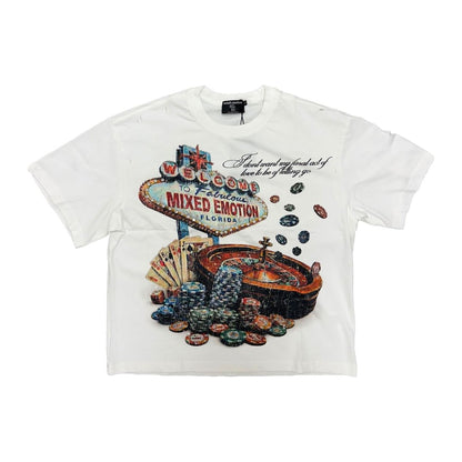 Mixed Emotion Lottery Tee 'White'