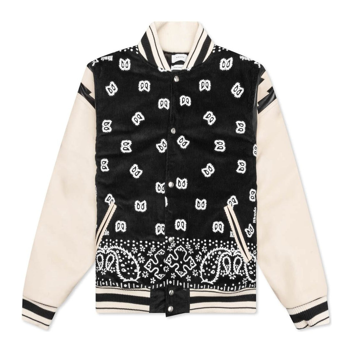Rhude Bandana Bomber Jacket 'Black/White'
