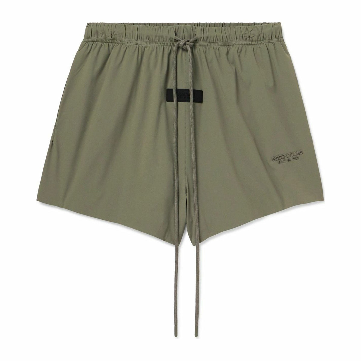 Fear Of God Essentials Straight Leg Logo Appliquéd Shell Drawstring Shorts 'Green'