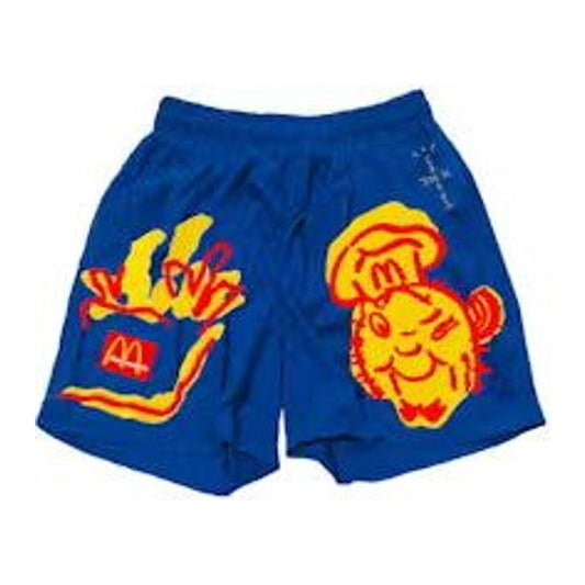 Travis Scott x McDonald's Illustration Shorts Blue
