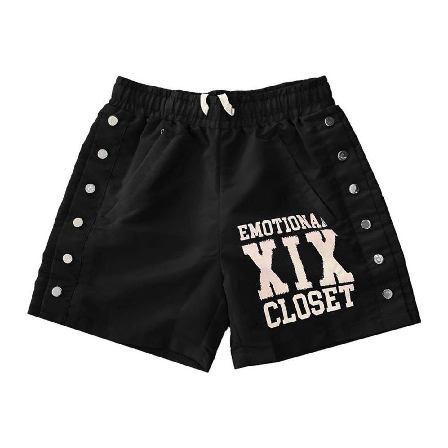 Mixed Emotion Black Backyard Nylon Shorts