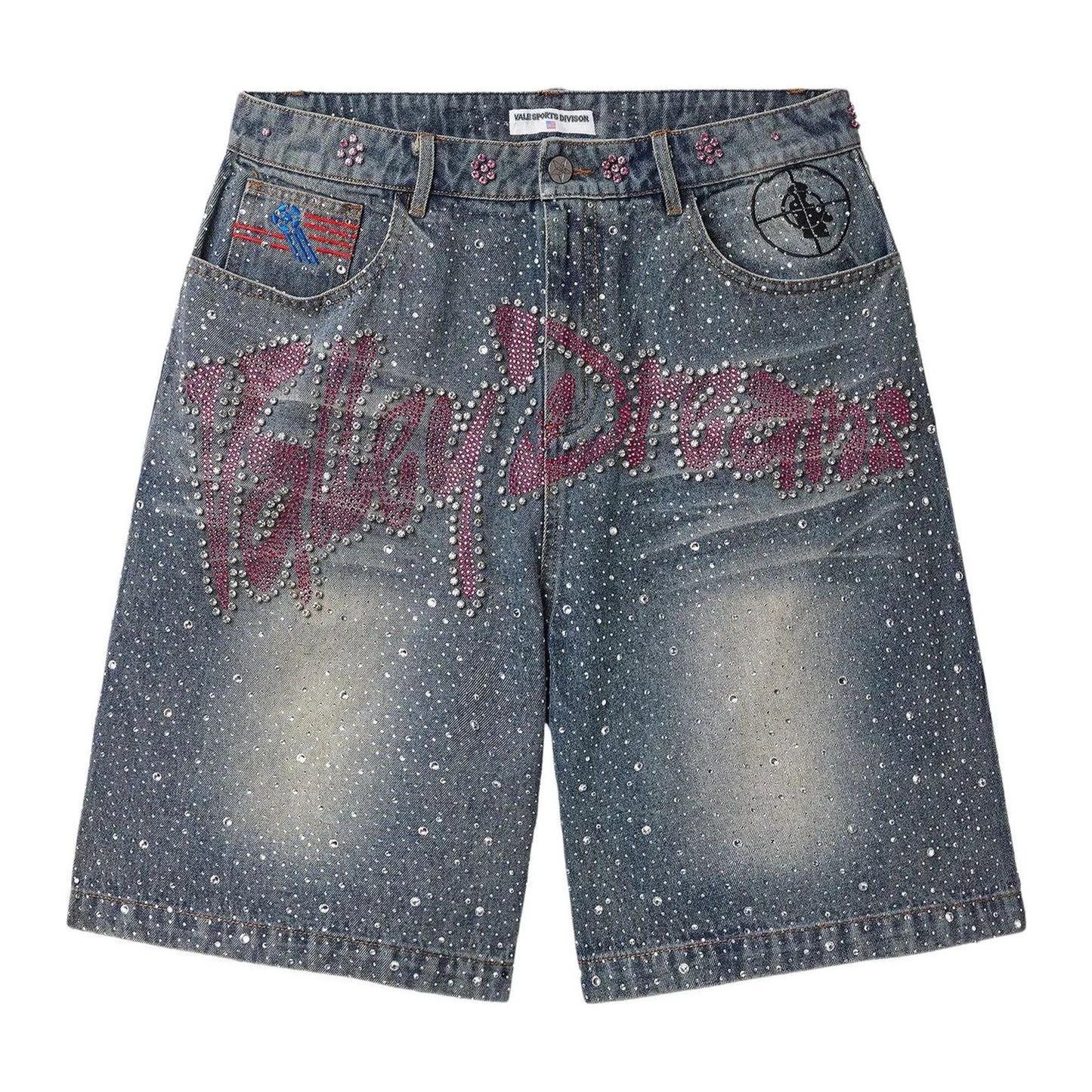 Vale Forever Iced Out Jorts 'Mid Blue'