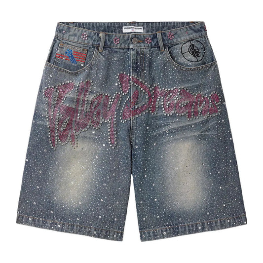 Vale Forever Iced Out Jorts 'Mid Blue'