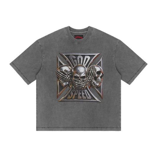 Godspeed Omerta T-Shirt 'Grey Wash'