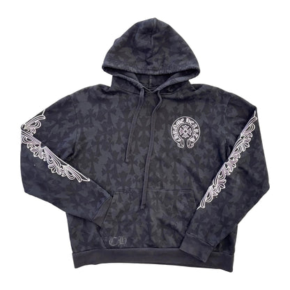 Chrome Hearts Plus Cross All Over Print Hoodie 'Black' (Pre-Owned)