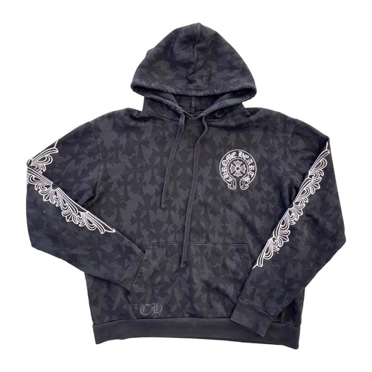 Chrome Hearts Plus Cross All Over Print Hoodie 'Black' (Pre-Owned)