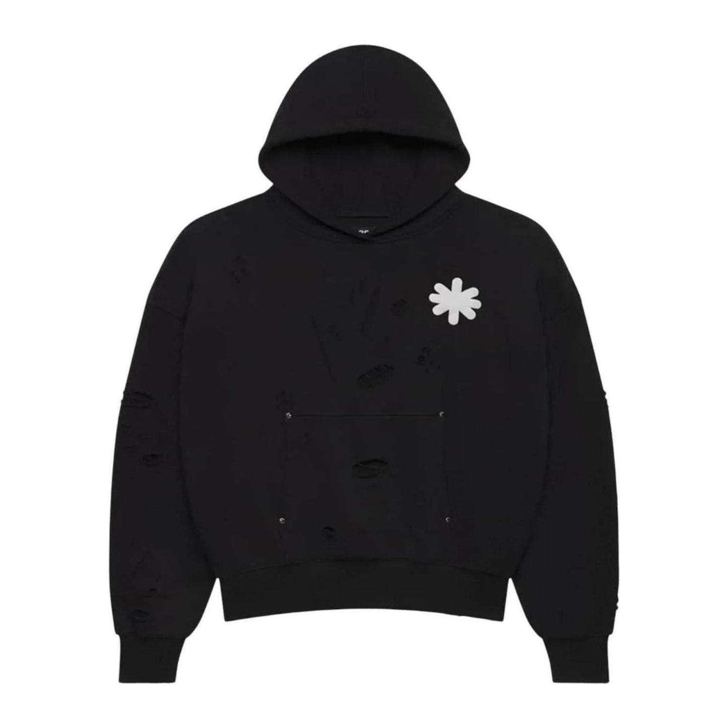 Lost Shadows DSTRY DBL Layer Logo Hoodie Black