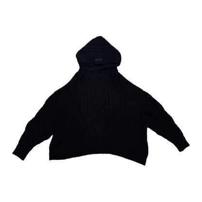 Fear Of God Essentials Cable Knit Hoodie 'Jet Black' (Pre-Owned)
