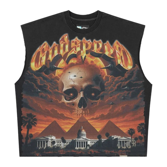 Godspeed Echoes Empire Sleeveless T-Shirt 'Black Wash'