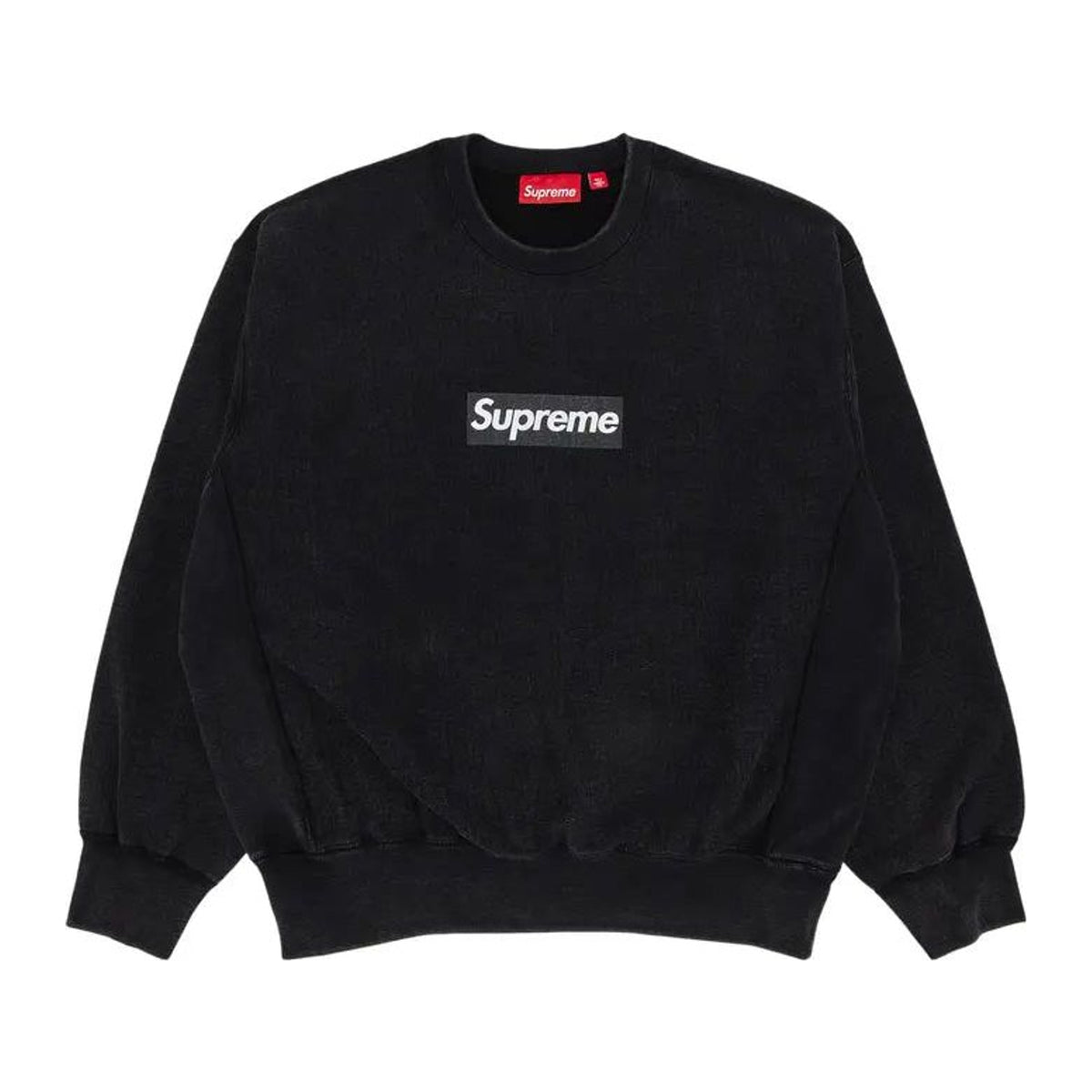 Supreme Washed Box Logo Crewneck 'Black'