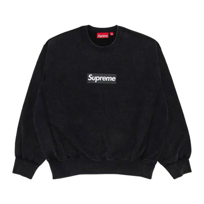 Supreme Washed Box Logo Crewneck 'Black'