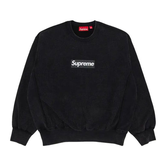 Supreme Washed Box Logo Crewneck 'Black'