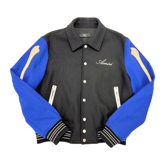 Amiri Bones Varsity Jacket 'Black/Blue' (Pre-Owned)