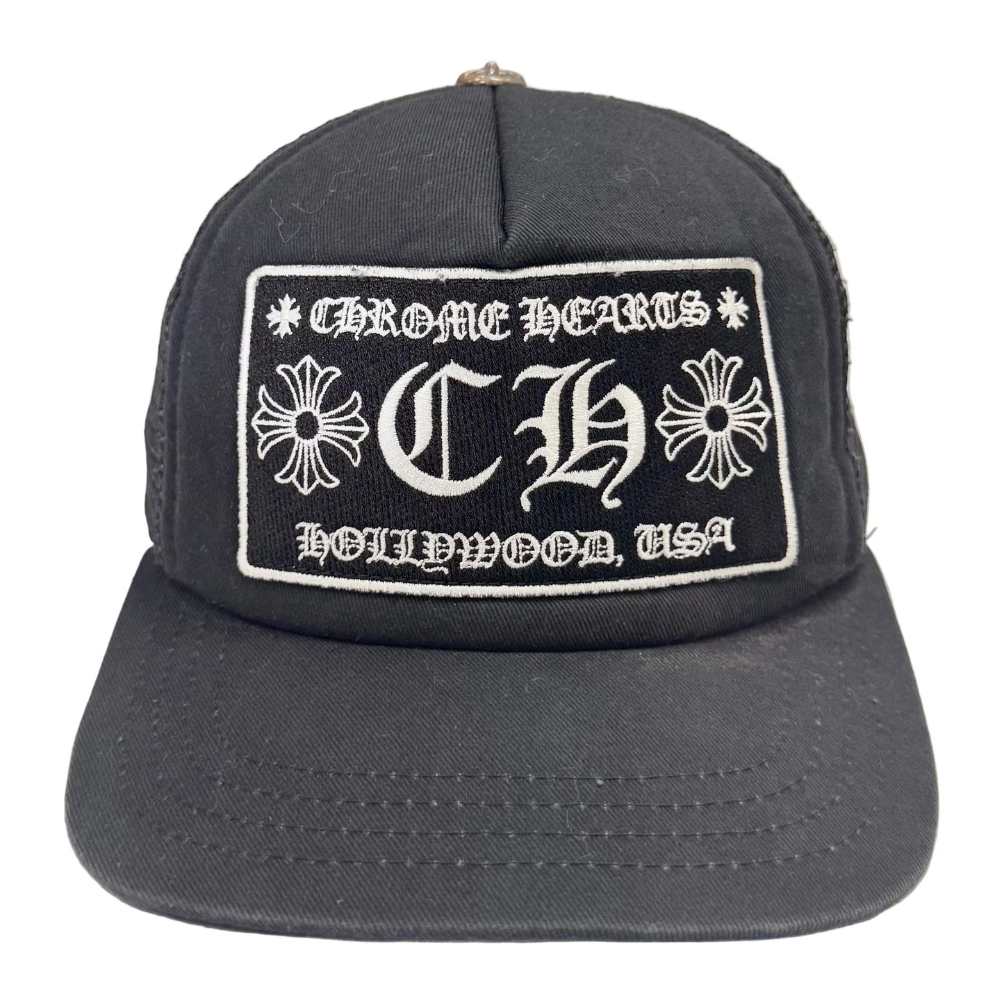 Chrome Hearts CH Hollywood Trucker Cap 'Black' (Pre-Owned)