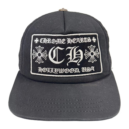 Chrome Hearts CH Hollywood Trucker Cap 'Black' (Pre-Owned)