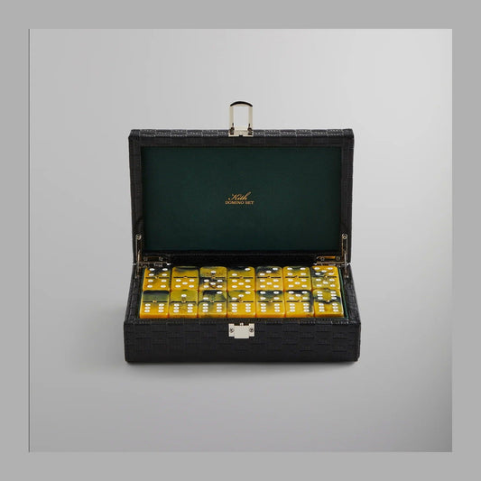 Kith Monogram Leather Domino Set Black