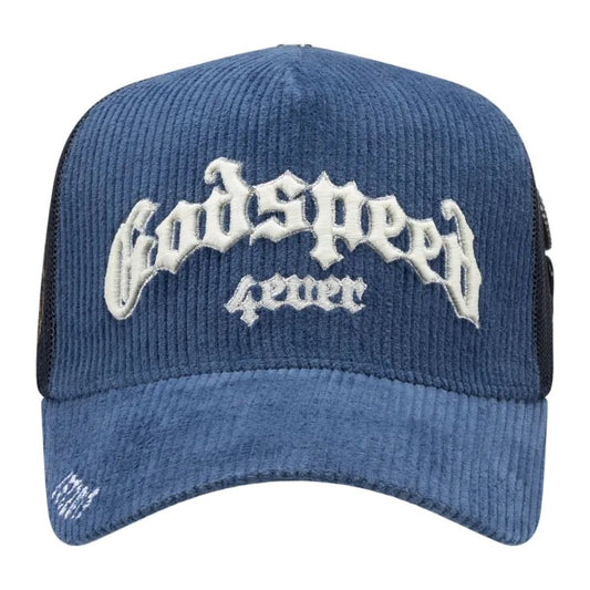 Godspeed Forever Trucker Hat Saphire Corduroy (Blue)