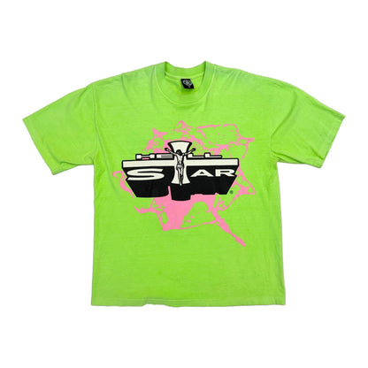 Hellstar Studios Jesus Emblem T-Shirt 'Neon Green/Pink' (Pre-Owned)