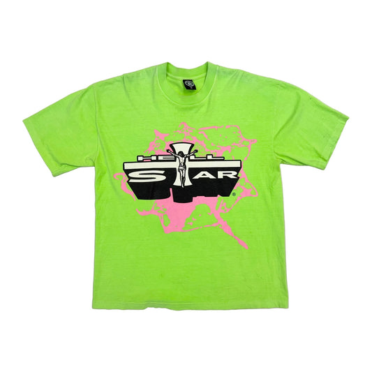 Hellstar Studios Jesus Emblem T-Shirt 'Neon Green/Pink' (Pre-Owned)