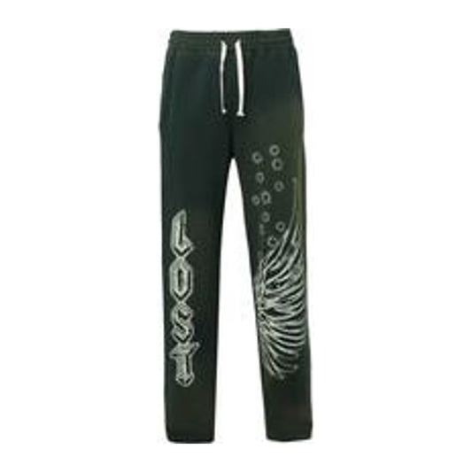 Lost Intricacy Vintage Rhinestone Sweatpants 'Green'