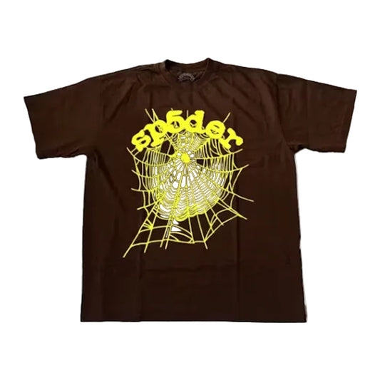 Sp5der OG Web Tee 'Brown'