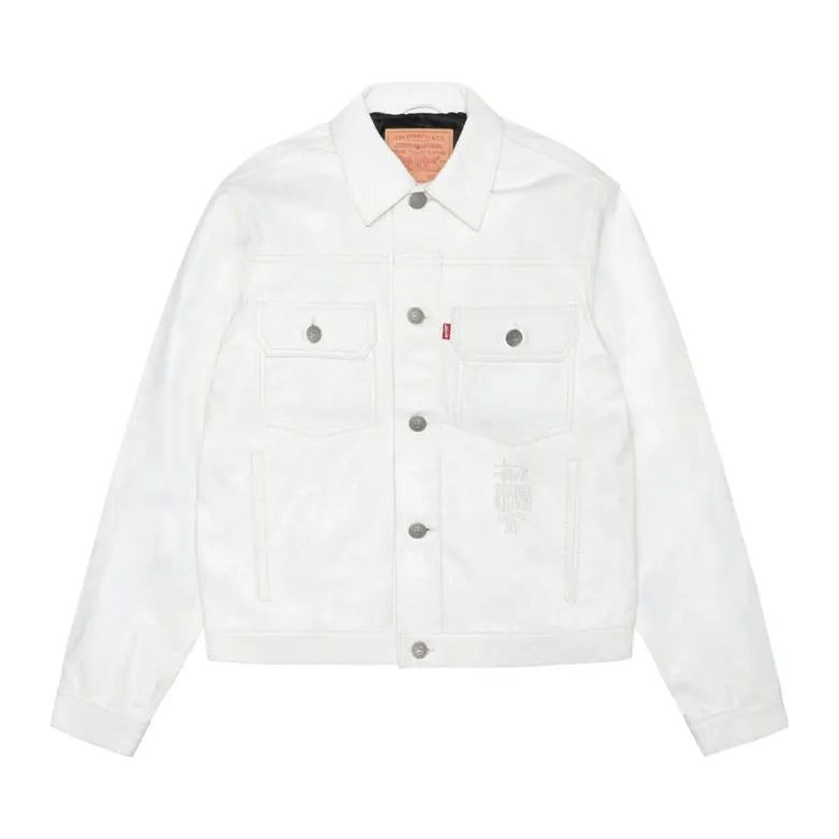 Stussy x Levi's Leather Trucker Jacket 'Tofu'