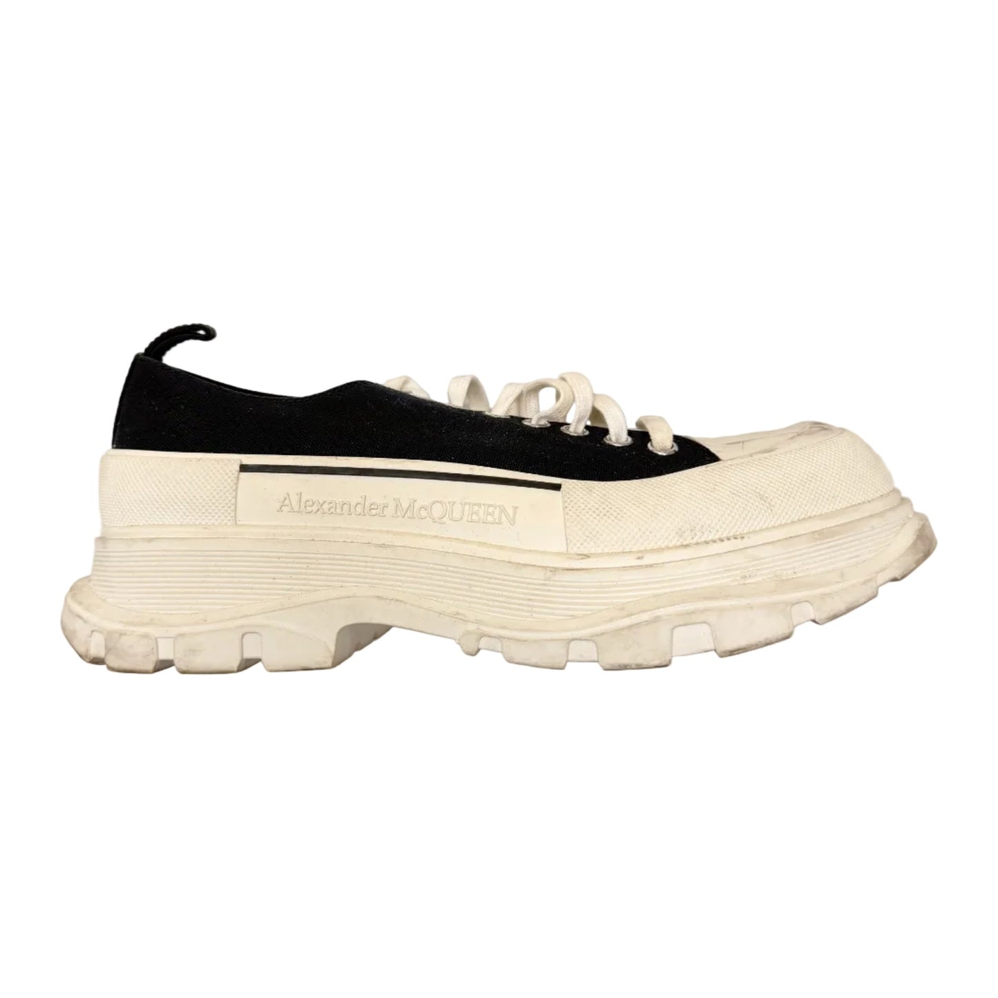Alexander McQueen Wmns Tread Slick Lace Up 'Black White' (Pre-owned)
