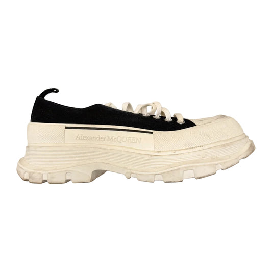 Alexander McQueen Wmns Tread Slick Lace Up 'Black White' (Pre-owned)