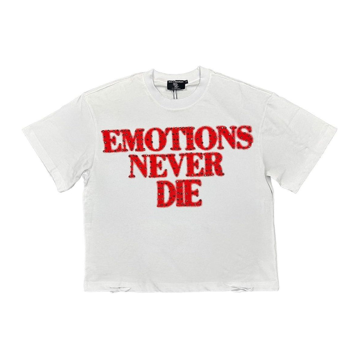 Mixed Emotion Red End Rhinestone Tee