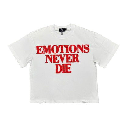 Mixed Emotion Red End Rhinestone Tee