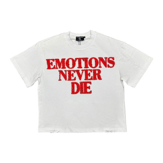 Mixed Emotion Red End Rhinestone Tee