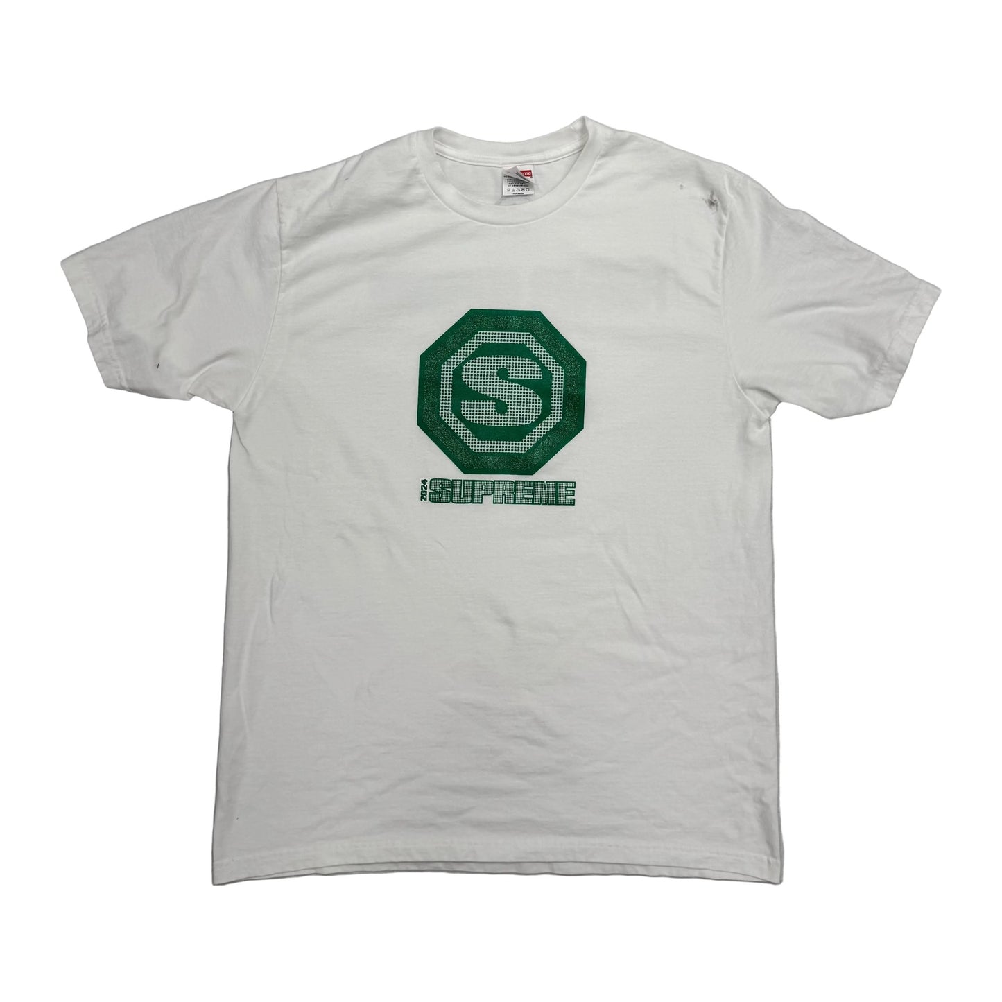 Supreme Blockbuster T-Shirt 'White/Green' (Pre-Owned)