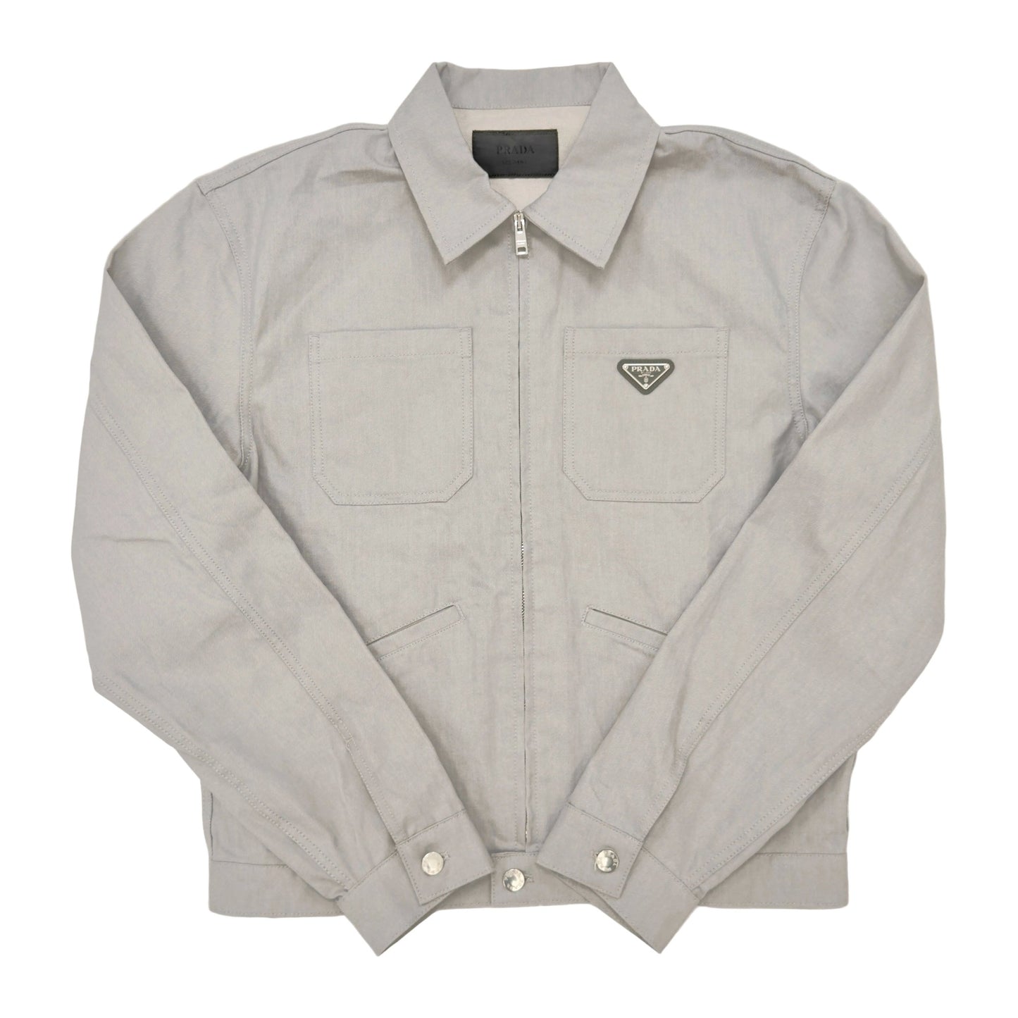 Prada Cotton Denim Bomber Jacket (Pre-Owned)