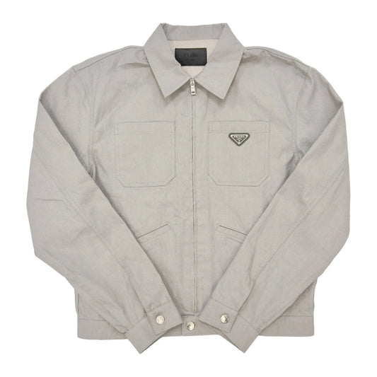 Prada Cotton Denim Bomber Jacket (Pre-Owned)