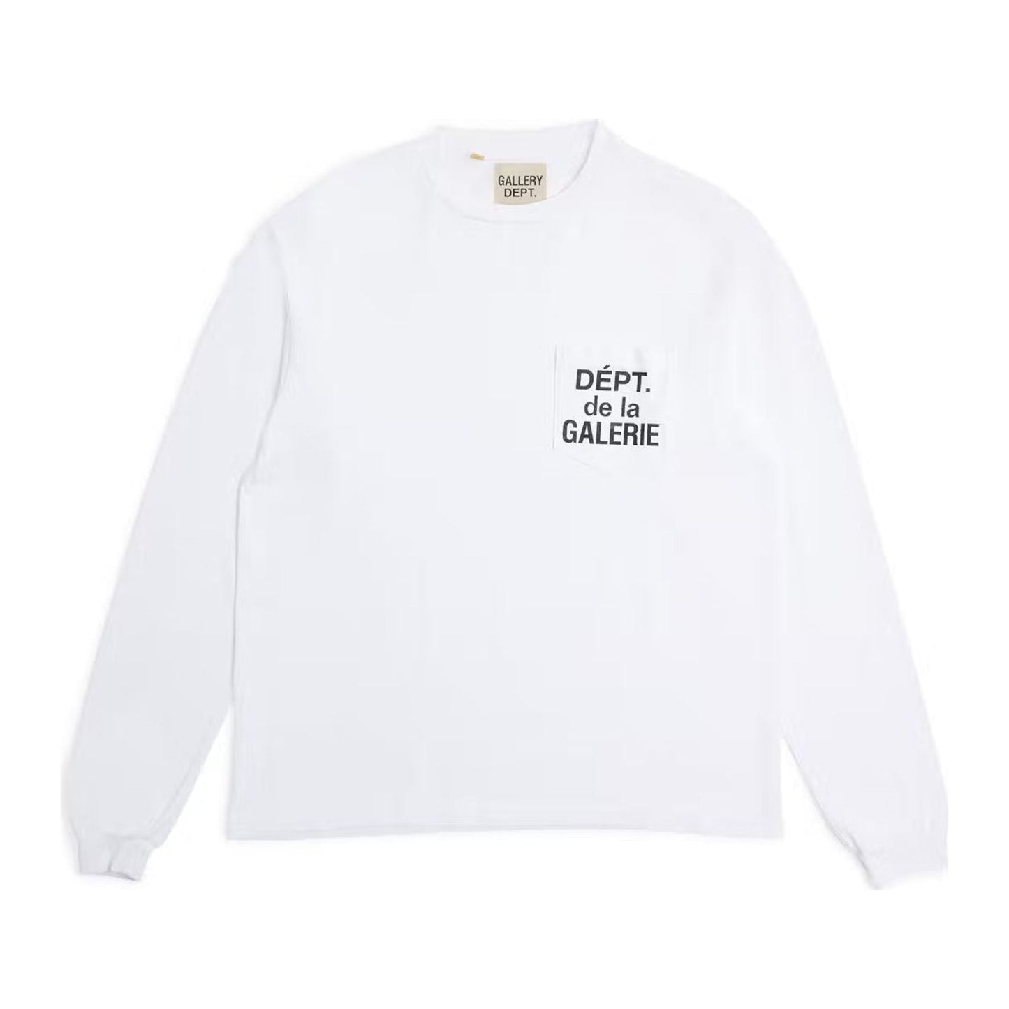 Gallery Dept. De La GALERIE L/S Pocket T-shirt 'White/Black'