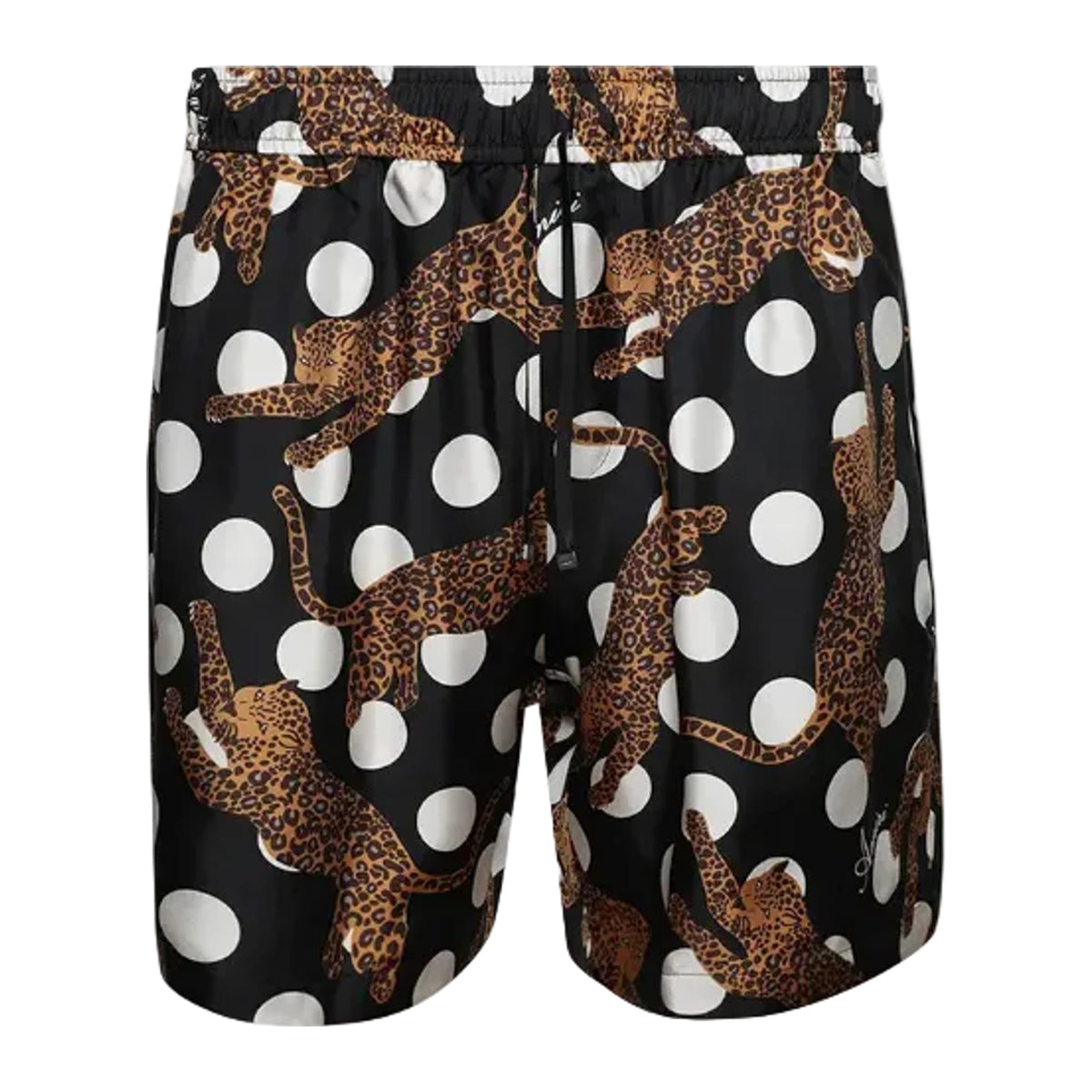 Amiri Leopard Polka Dots Silk Short 'Black'