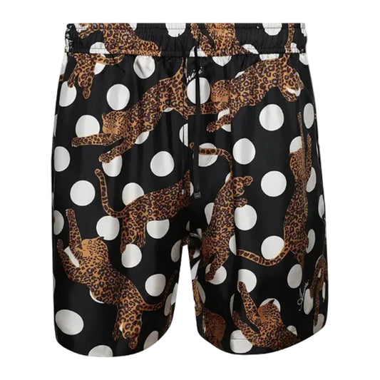 Amiri Leopard Polka Dots Silk Short 'Black'