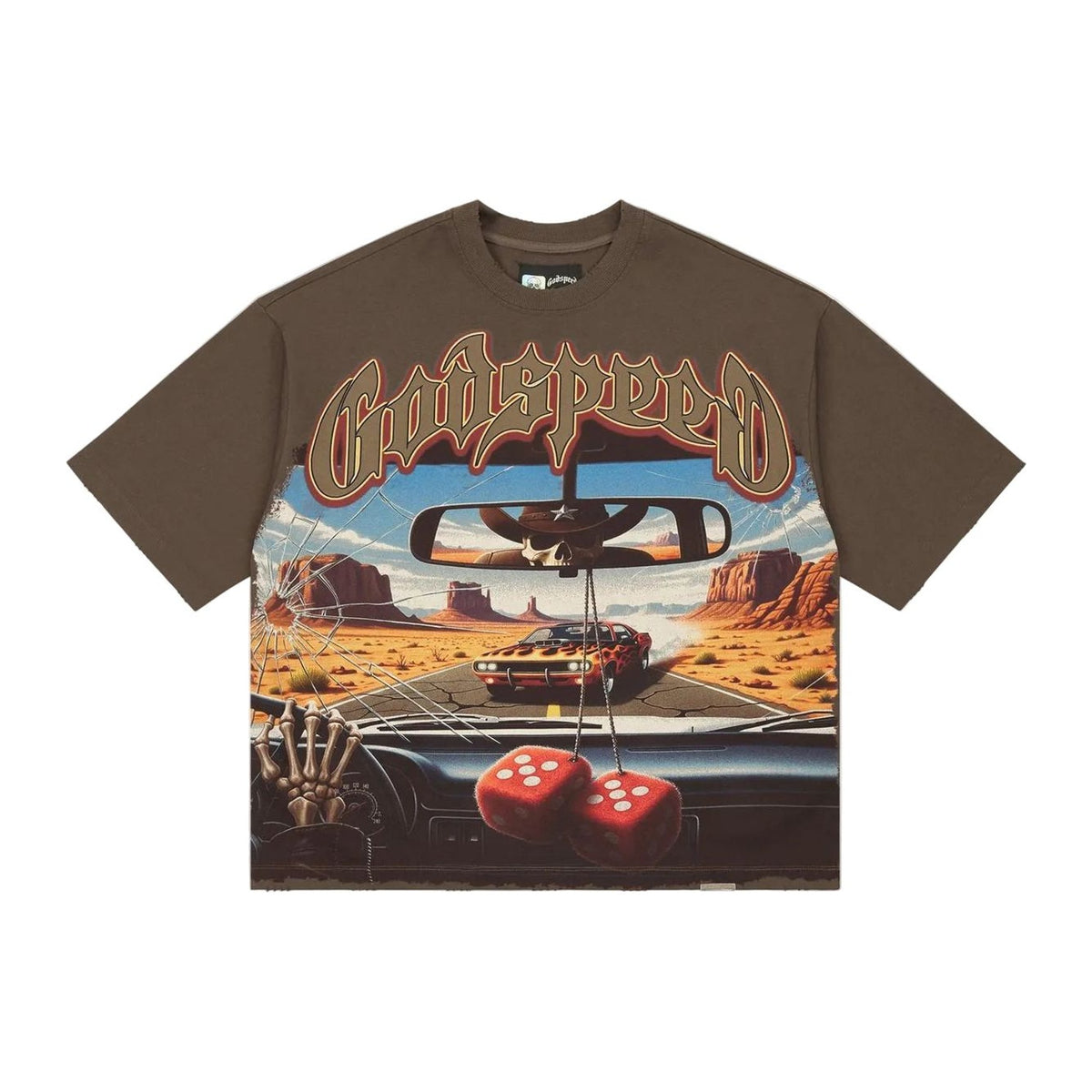 Godspeed ON THE RUN II T-Shirt 'Brown'