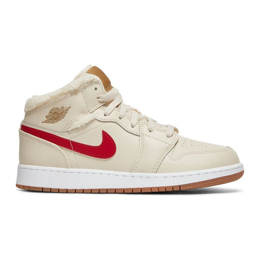 Jordan 1 Mid Utility Fleece Pearl White (GS)