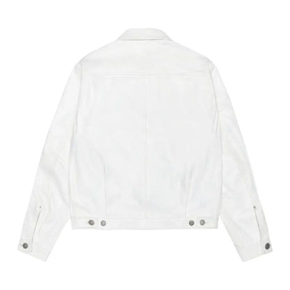 Stussy x Levi's Leather Trucker Jacket 'Tofu'
