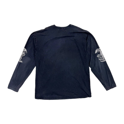 Rhude Graphic Sleeve T-Shirt 'Washed Grey' (Pre-owned)