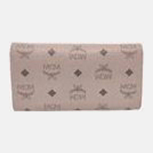 MCM Patrisia Visetos Monogram Print Faux Leather Envelope
