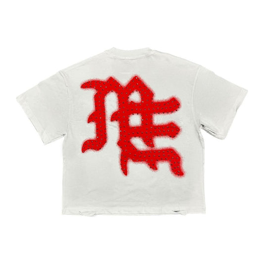 Mixed Emotion Red End Rhinestone Tee
